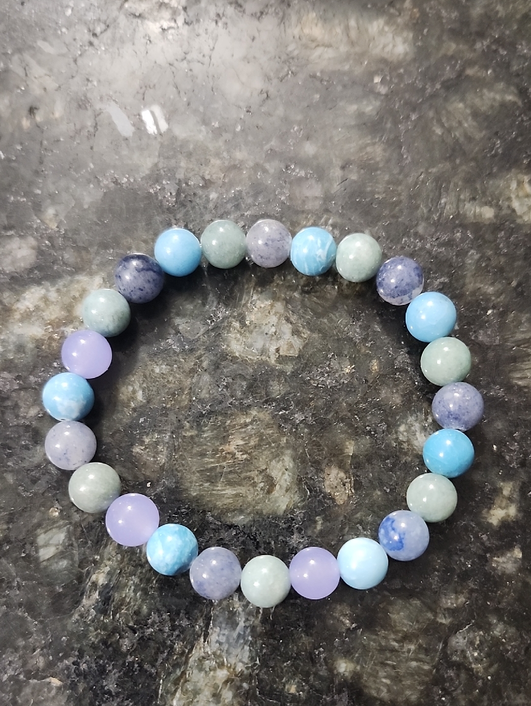 Handmade Mix Of Semi Precious Gemstone Beaded Bracelet